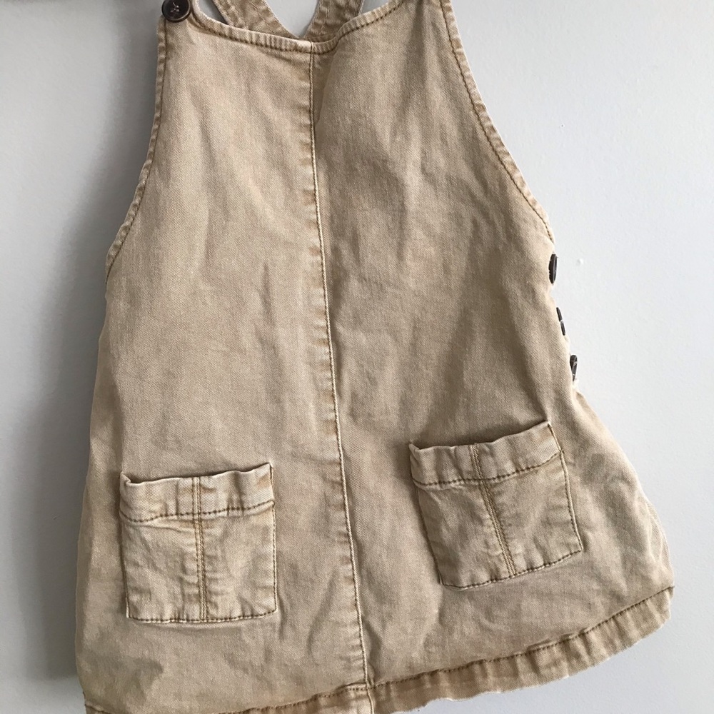 Zara tan overall dress